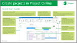 Crear proyectos en Project Online, Guía de Inicio rápido