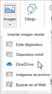Imagen de Insertar desde OneDrive