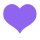 Emoticono de corazón púrpura