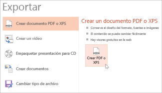 Guardar una presentación como PDF