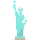 Emoticono de estatua de la libertad