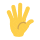 Emoticono de mano con dedos empapelados