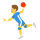 Emoticono de hombre jugando a balonmano
