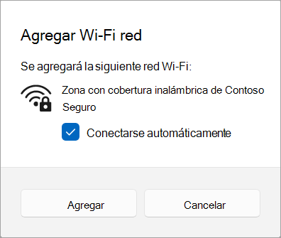 Agregar una red Wi-Fi a Windows 11.