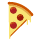 Emoticono de segmentación de pizza