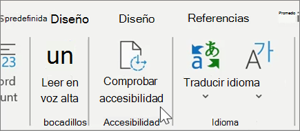 Comprobar accesibilidad en Word1