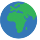 Emoticono del globo terráqueo de Europa y África