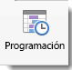 Se muestra el icono Programación en la pestaña Reunión del organizador.