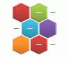Diseño de gráfico de SmartArt: hexágonos alternados