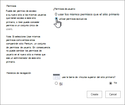 Pantalla Agregar wiki empresarial con permisos exclusivos resaltados