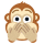 Emoticono de mono que no habla mal