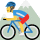 Emoticono de hombre en bicicleta de montaña