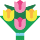Emoticono de ramo de flores