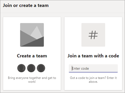 Especificar un código de equipo en el mosaico unirse a un equipo con un código