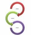 Diseño de elemento gráfico SmartArt Proceso de círculos con flecha