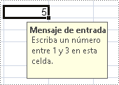 Mensaje de entrada