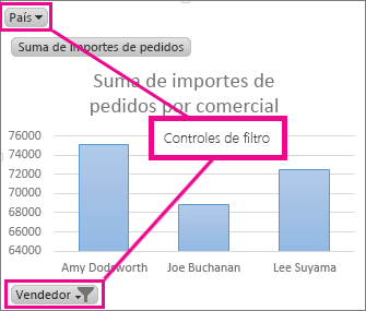 Gráfico dinámico con controles de filtrado