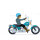 Emoticono de hombre moto