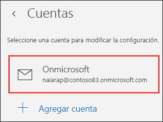 Eliminar una cuenta de correo de las aplicaciones Correo y Calendario -  Soporte técnico de Microsoft