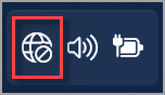 Icono Red sin conexión de Windows 11.