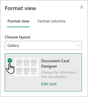 Puede usar la tarjeta de documento Designer para cambiar la información que se muestra en cada tarjeta.