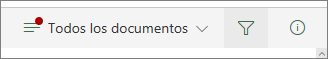 Indicador en el icono Opciones de vista