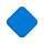 Emoticono de rombo azul pequeño