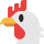 Emoticono de pollo