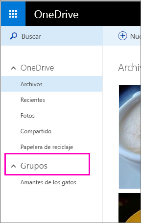 Windows Live Grupos en OneDrive
