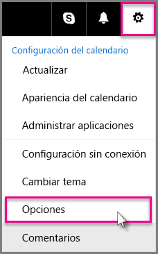 Haga clic en Configuración > Opciones.