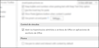 Abrir vínculos de archivo directamente Office aplicaciones de escritorio -  Soporte técnico de Microsoft