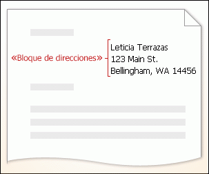 Elementos de un campo Bloque de direcciones