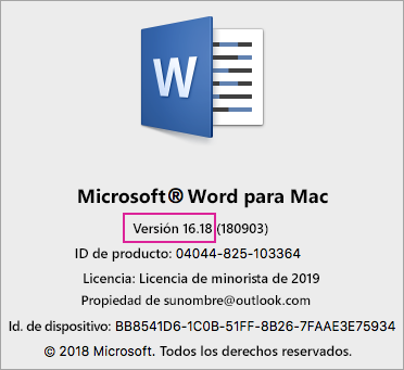 Vuelva a Office 2016 para Mac después de actualizar a Office 2019 para Mac  - Soporte técnico de Microsoft