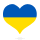 Emoticono de corazón de Ucrania