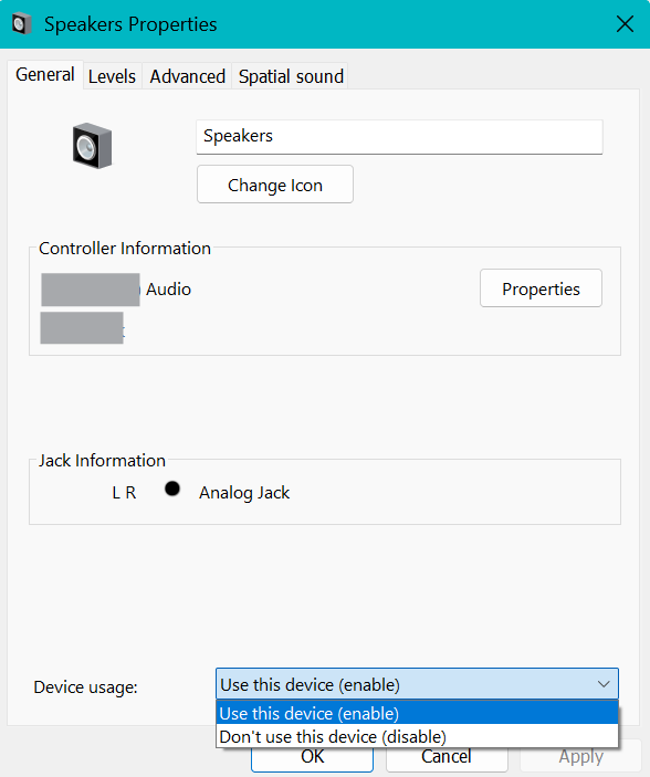 propiedades de dispositivo de audio