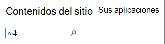 Cuadro de búsqueda de aplicaciones donde está escrito “wiki”