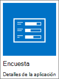 Icono de la aplicación Encuesta incluido con SharePoint