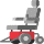 Emoticono de silla de ruedas motorizada