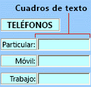 Ejemplo de un control de cuadro de texto ActiveX