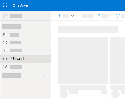 Kuvatõmmis, millel kujutatakse vaadet Ülevaade teenuses OneDrive for Business