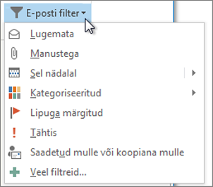 Käsk E-posti filter