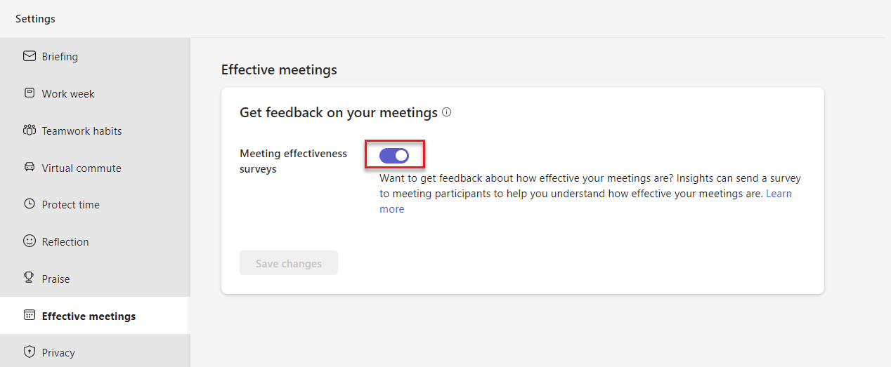 meeting effectiveness settings1 with border