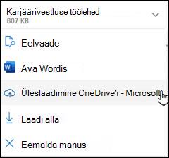 new Outlook upload to OneDrive window