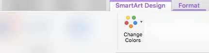 SmartArt-pildi värvide muutmine