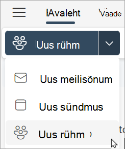 Valige lindil uus rühm > uus rühm