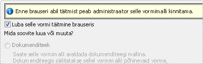 Message in Publishing dialog box
