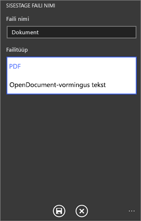 PDF-failina salvestamine