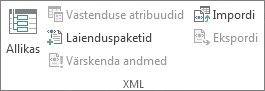 XML, Värskenda andmed