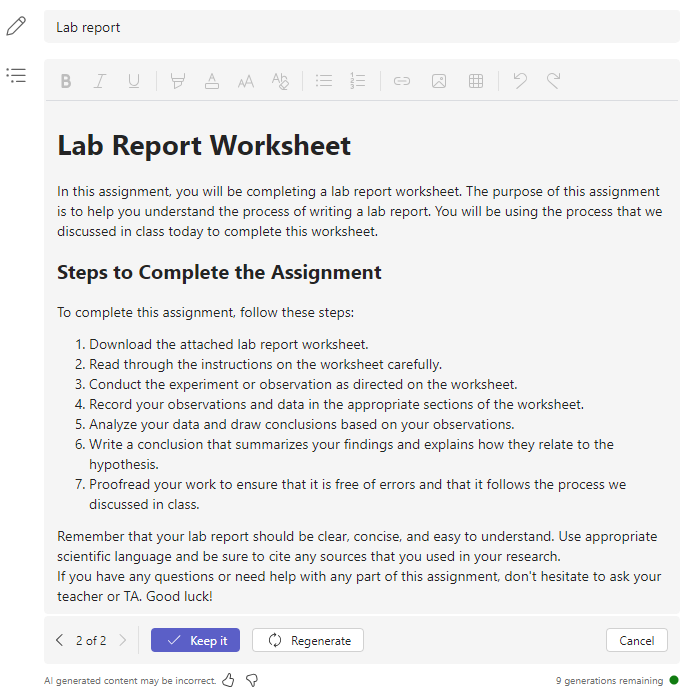 lab report steps
