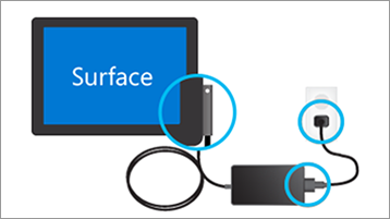 Surface‘i seadme ühendamine laadijaga